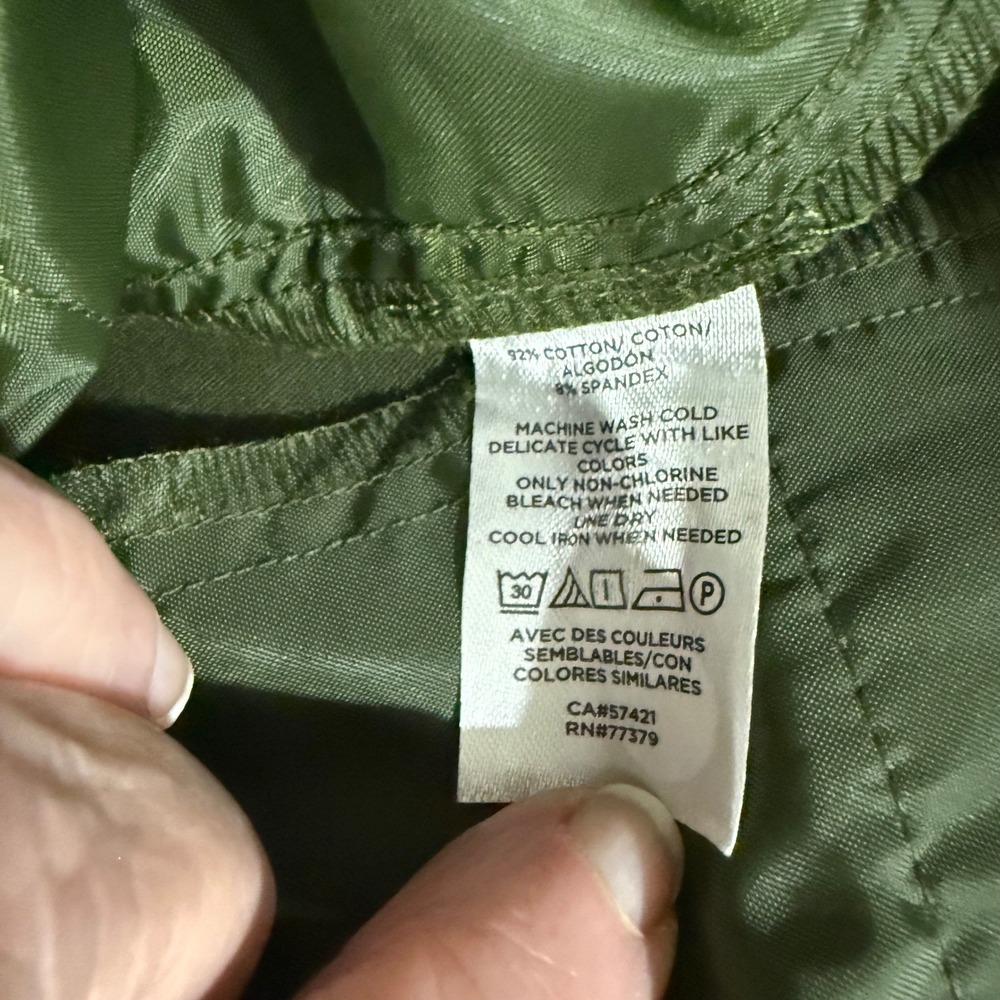 NWT Ann Taylor Factory Wide Leg Pants Womens 4 Green High Rise Ankle Trousers - Picture 4 of 8